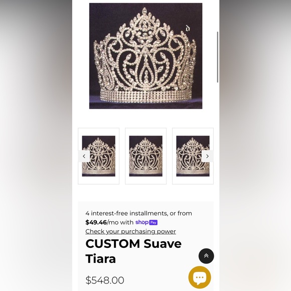 7” Rhinestone Crystal Vintage Pageant Tiara Crown - Picture 10 of 10